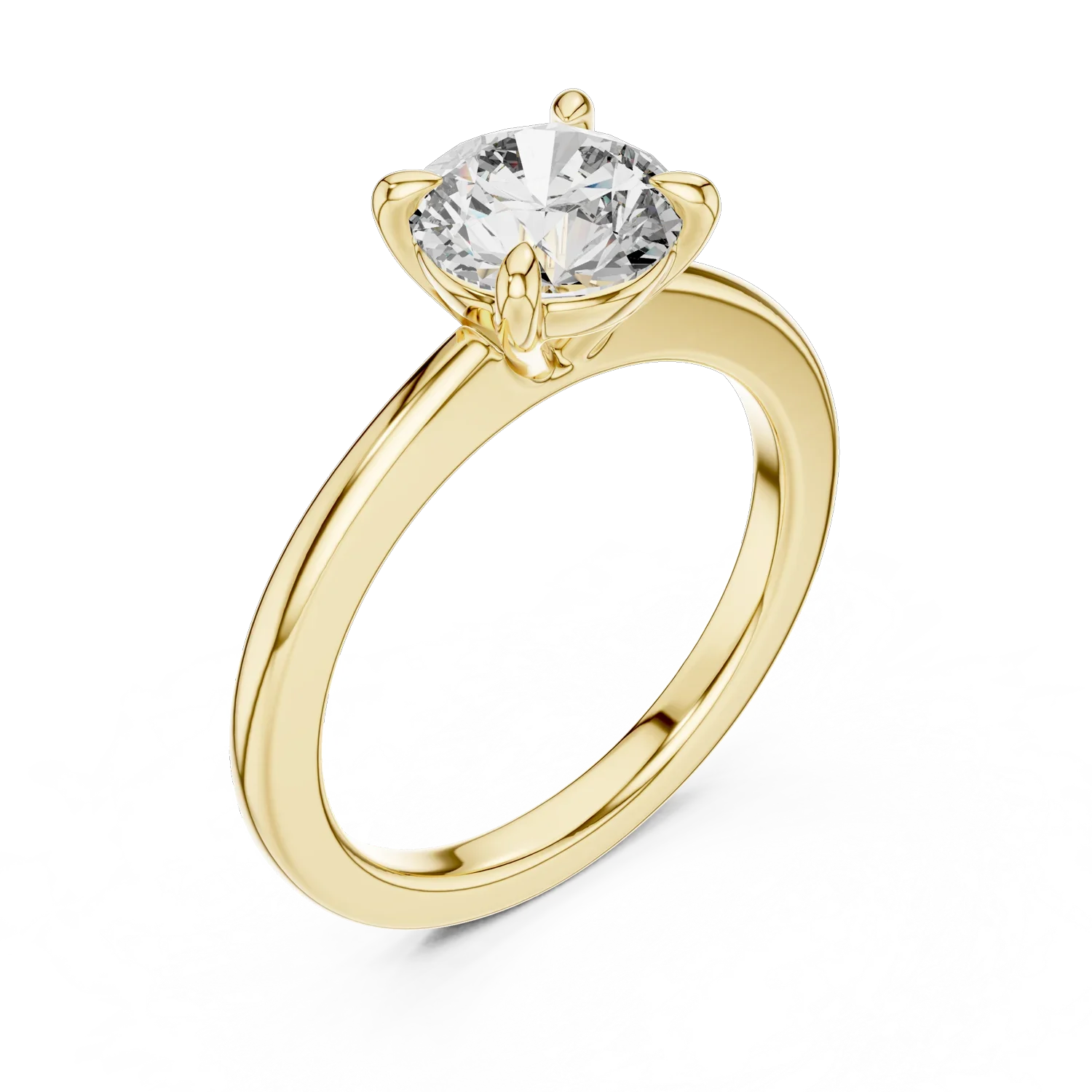Pierścionek zaręczynowy Solitaire Classic DDLR-032 w żółtym złocie — zdjęcie 1